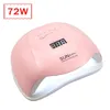 72W / 36W Suszarka do paznokci 36/18 Sztuk LEDS LED UV Lampa do paznokci dla manicure Narzędzia Pecicure Wszystkie żele Wyświetlacz LCD 10/30 / 60/99s 220104