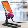 Justerbar telefon Bracket Desktop Holder Multifunktionell Live Broadcast Stand Foldbar Mobil för iPhone 12 Samsung Huawei