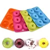 Moldes de cozimento molde de donut de silicone 6 Greid Mold Maker Pastelaria antiaderente RH1081