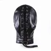 Sm bondage Sm bondage Strict Fur Leather Hood BDSM Bondage Tête Harnais Masque Sex Toys Pour Gay Hommes Femmes Érotique Adulte Jeu Premium Verrouillage Esclave À Capuche 1126 1126