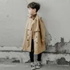 Jackets Boys Long Jacket Windbreaker Solid Color Coat Boy Spring Autumn Kids Casual Style Children's Clothing 6 8 10 12 14