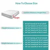 Mattress Pad Waterproof Bed Cover Queen Size Washable Solid Color Cotton Embossed Quilted King Protector Anti-mite