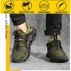 Chaussures de sécurité d'été respirantes pour hommes Chantier de construction Travail de protection anti-écrasement et anti-perforation 211217