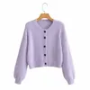 imitated mink knitted sweater coat of new fund of 2020 autumn winters + high three pockets hip skirt suits female X0721