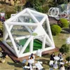 Tenda gonfiabile a piramide quadrata personalizzata Air Clear Hotel Casa fieristica a tubo ermetico trasparente Bubble con pompa