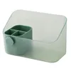 Caixa de armazenamento de cosméticos de plástico transparente organizador de unhas verdes organizador de maquiagem de maquiagem de banheiros de banheiro de cotonetes 1 caixas de caixa de caixas 1 caixa de caixas