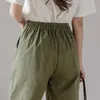 Calças casuais branco coreano mulheres soltas harem calças altas cintura macacão nove ponto mais tamanho 2021 nova chegada y2k zaraing q0801