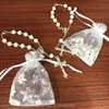 Party Favor SimpleWoo First Communion Gifts Dop Rosary Favors Recuerdos de Bautizo Quinceanera White / Silv, Pack of 12pcs