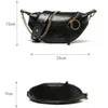 Kvinnors lilla Fanny Pack Semicircle Saddle Påsar Högkvalitativ midja Kedjekedjor Crossbody Chest