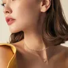The Fashion Contracted Joker Collarbone Chain Double Pearl Necklace Women