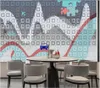 Özel Fotoğraf Duvar Kağıtları 3D Duvar Resimleri Duvar Kağıdı Avrupa Modern Minimalist Soyut Geometrik Kafes Hattı Çalışma Yatak Odası Oturma Odası Dekorasyon Boyama