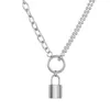 Pendant Necklaces Lover Silver Key Necklace Titanium Steel Chain Couple Lock Fashion Jewelry Dropship2379951