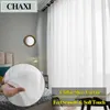Chaxi Роскошные шифоновые белые чистые шторы для гостиной спальни окна вуаль-тюль занавес чувствовать гладкое и мягкое прикосновение 210712