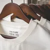 Maden 2 pcs camiseta masculina de manga curta em torno do pescoço preto branco algodão camisetas homens versão regular roupas sólidas y0322