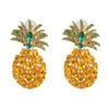 Mode ananas-vormige kleurrijke strass dangle drop oorbellen hoogwaardige kristallen sieraden accessoires voor vrouwen