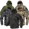 Armée Camouflage Airsoft Veste Hommes Militaire Tactique Hiver Imperméable Softshell Coupe-Vent Vêtements De Chasse 211126