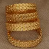 Bangle 4st 24k Bangles Etiopian Dubai Trendy for Women Arab African Gold Folor Armband Jewelry Middle East Wedding Presents2563