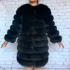 4in1 Real Fur Coat Women Natural Real Fur Jackor Vest Winter OuterWear Kvinnor Kläder 211018