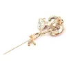 Rhinestone Poppy Flower Brooch Festive & Party Supplies UK Remembrance Day Fashion Diamante Crystal Breastpin