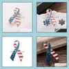 Pins, Broches Bijoux Stars And Stripes Ruban Broche Le Drapeau Américain Pin Drop Delivery 2021 A81Kv