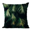 Taze Yaprakları Güzel Yastık Kapak Pamuk Keten Yastık Kılıf Tropikal Bandana Palmiye Bitkileri Yaprak Dekoratif Keten Yastık Kılıfı