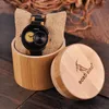 Avanadores de punho Bobo Bird Wooden Watches Men Women Quartz Wristwatch Múltiplo de fuso horário recar