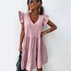 Casual Kleider Sommer Kleid Frauen 2021 Ärmellose Sommerkleider Elegante Vintage Damen Rot Strand Mini Vestido De Mujer Y2k