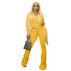 XS Women Fall Winter Fluwelen Trainingspunten Plus Size 2XL Dikke Sweatsuits Lange Mouwen Jas + Flare Broek Tweedelige Sets Casual Solid Outfits Jogging Suits 5699