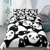 Panda Drukowane 2/3 Sztuk Zestaw Pościel Bambusowa Duvet Cover Dla Dorosłych Bedclothes Bedclothes and PillowCases Comforter Okładki Łóżka 210615