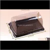 Packing Boxes Swiss Roll Plastic Transparent Clear Disposable Bread Cake Boxes Pastry Bakery Dessert Shop V0Vnv