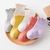 2021 Autumn/Winter Baby Girls Princess Socks Kids Stripe Students Sock Barn Bekväma Combed Cotton Sports Hosiery S1262