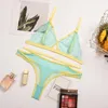 Yoga-outfit Sexy G-string Bloemen Borduurbralette Kanten beha Bustier Lingerie String Exotische sets Ondergoed Sekskleding Babydo Nachtkleding4075018