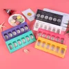 300pcs/lot Colorful Transparent PVC Cardboard Macaron Box 6 Moon Cake Biscuit Box