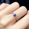 Cluster Rings Natural Sapphire Gemstone Ring S925 Sterling Silver Fine Fashion Charming Jewelry For Women MeiBaPJFS
