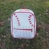 Baseball Stripes School Bag Backpack Canvas Stripe Lace Backpacks Kids Women Double Straps School Bags DOM1946