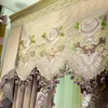 Curtain & Drapes Flannel Embroidery Stitching Curtains For Living Dining Room Bedroom Christmas Backdrop