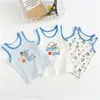 Baby Boys Tanks Toppar Bomull 3PCS Camisoles Västar Kids Underkläder Tankar Barnkläder 7068 01 210622