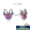 Silber hör rein 925 sterling ohrstecker für frauen kinder, sterling silber 925 blau cz weibliche brincos feine babyschmuck