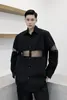 IEFB / Vêtements pour hommes Transparent Mesh Couture Design Noir Blanc Chemise de grande taille Mode Lâche Spring Tops pour homme 9Y3405 210524