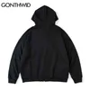 Gonthwid Mens Hip Hop Zip Up Streetwear Hooded Sweatshirt Jacka Gothic Vintage Print Zipper Hoodie Black 211217