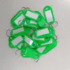 100 Stks / partij Plastic Key ID Label Tags Kaart Split Ring Sleutelhanger Sleutelhanger 10 Kleuren DIY Fotolijst Rood Roze Groen Blauw Geel H0915