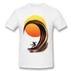 T-shirt dos homens t-shirt do projeto do por do sol do surfing dos homens