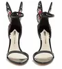 Sophia Webster Butterfly Wing Sandalen Vrouwen Naaldhak Band Enkel Echt leer Lady Pumps met doos