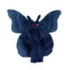 Pchane pluszowe zabawki gotycka mothman Plushie szuka miłości i magicznego domu Unikalny i nowatorski czarny ćmą miękką zabawkę uroczą QW Q0727324240