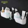 ECOCO Hair Dryer Holder Storage Box Curling Iron Shelf For Bathroom Organizer Rack Accessories Set Home 211222