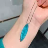 2021 Unico anello blu Paraiba tormalina gemma ciondolo collana orecchino di lusso set di gioielli in argento sterling 925 regali per le donne