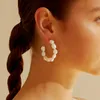 Luxe multicolore irrégulière perle grande boucle d'oreille à la main mode femmes goutte Pendientes kolczyki Damskie accessoires créatifs cadeaux