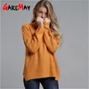 Coarse Pullover Women's Jumper Turtleneck Red Sweater Warm Christmas thick Winter Cable Knitted Oversized 210428