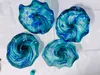 Italiaanse ontwerp handgemaakte geblazen glas bloem lamp handgeblazen murano plaat aangepaste platen voor wanddecoratie