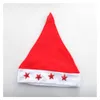 Santa Claus Hat Red Short Plush Cap Christmas Gifts Hats For Personalized Blank Sublimation Gift Festival Party Supplies